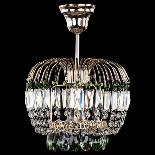 Люстра Малинка зеленая в Самаре Гусь Хрустальный