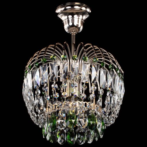 Люстра Малинка зеленая в Самаре Гусь Хрустальный