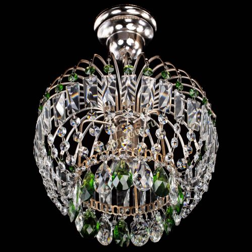 Люстра Малинка зеленая в Самаре Гусь Хрустальный