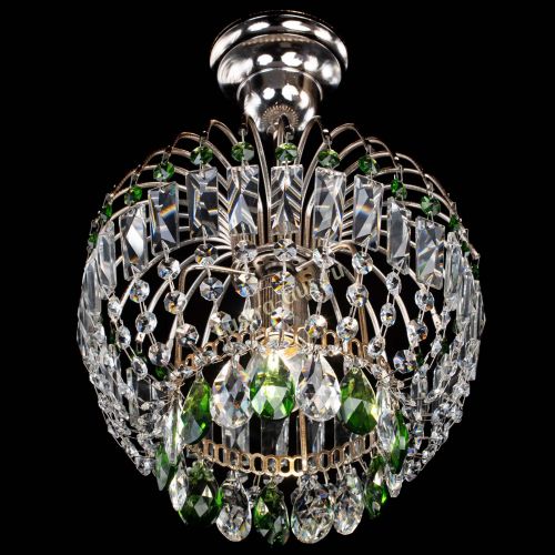 Люстра Малинка зеленая в Самаре Гусь Хрустальный