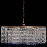 Люстра Милан капель №10 под бронзу синяя с подвесом в Самаре