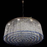 Люстра Милан капель №10 под бронзу синяя с подвесом в Самаре