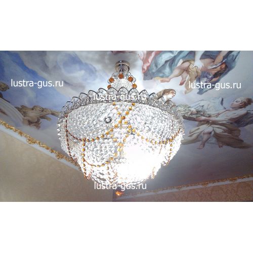 Люстра Натали с нарядом Роза чайная в Самаре Гусь Хрустальный