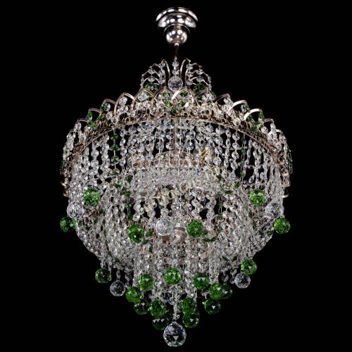 Люстра Натали Софья зеленая в Самаре Гусь Хрустальный