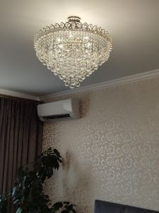 Люстра Капель Лепесток Шар  30мм с подвесом в Самаре отзыв и фото покупателя