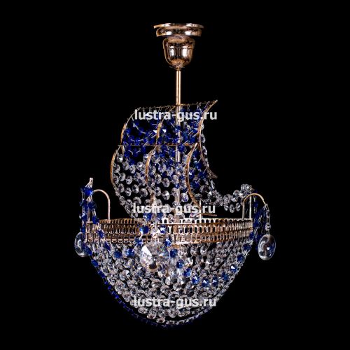 Люстра Корвет 1 ламповый синий в Самаре Гусь Хрустальный