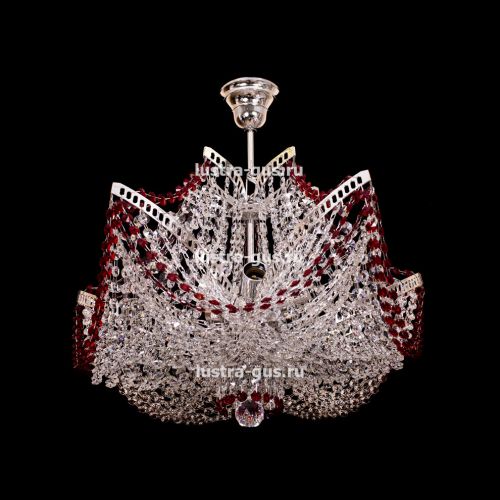 Люстра Лилия №4 цветная в Самаре Гусь Хрустальный