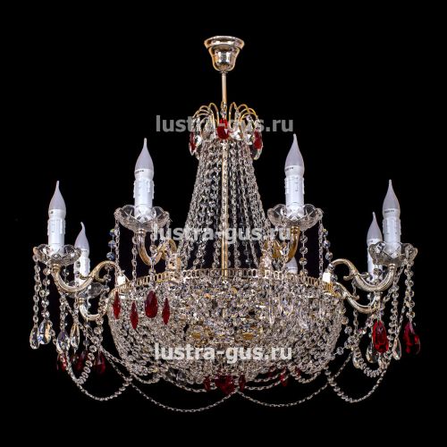 Люстра Свеча Лайт №3 цветная в Самаре Гусь Хрустальный