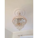 Люстра Водопад с подвесом, диаметр 450 мм, золото, Люстры Гусь Хрустальный Люстра Водопад с подвесом, диаметр 450 мм, золото, Люстры Гусь Хрустальный