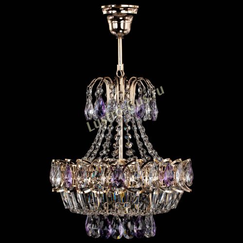 Люстра Ника 1 лампа фиолетовая в Самаре Гусь Хрустальный