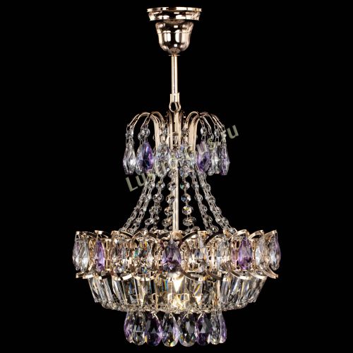 Люстра Ника 1 лампа фиолетовая в Самаре Гусь Хрустальный