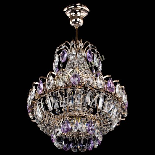 Люстра Ника 1 лампа фиолетовая в Самаре Гусь Хрустальный