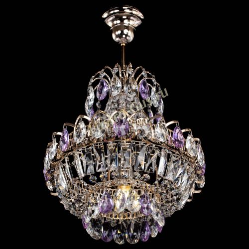 Люстра Ника 1 лампа фиолетовая в Самаре Гусь Хрустальный
