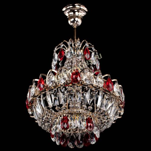 Люстра Ника 1 лампа красная в Самаре Гусь Хрустальный