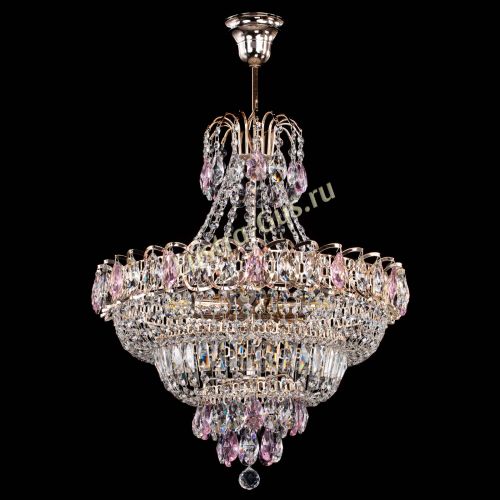 Люстра Ника подвесная Розовая в Самаре Гусь Хрустальный