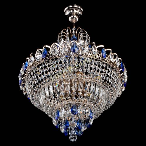 Люстра Ника подвесная Синяя в Самаре Гусь Хрустальный