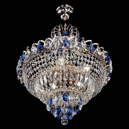 Люстра Ника подвесная Синяя в Самаре Гусь Хрустальный