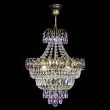 Люстра Ника Розовая под бронзу, диаметр - 400 мм, Люстры Гусь Хрустальный Люстра Ника Розовая под бронзу, диаметр - 400 мм, Люстры Гусь Хрустальный