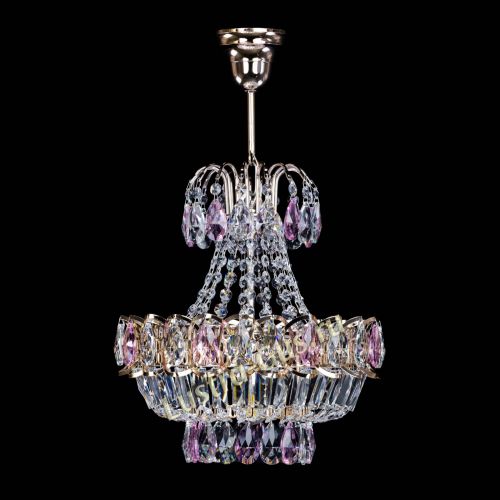 Люстра Ника 1 лампа розовая в Самаре Гусь Хрустальный