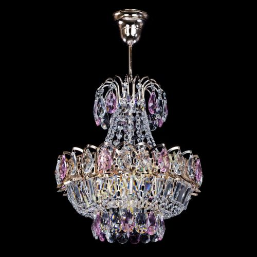 Люстра Ника 1 лампа розовая в Самаре Гусь Хрустальный