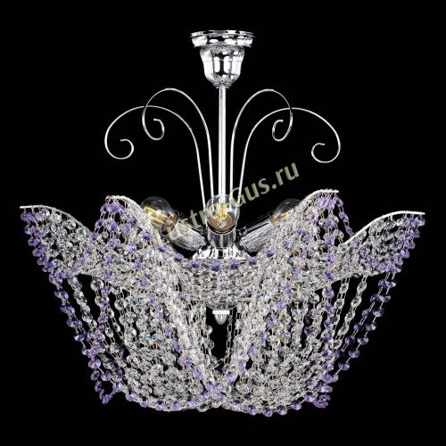 Люстра Орхидея №3 фиолетовая в Самаре Гусь Хрустальный