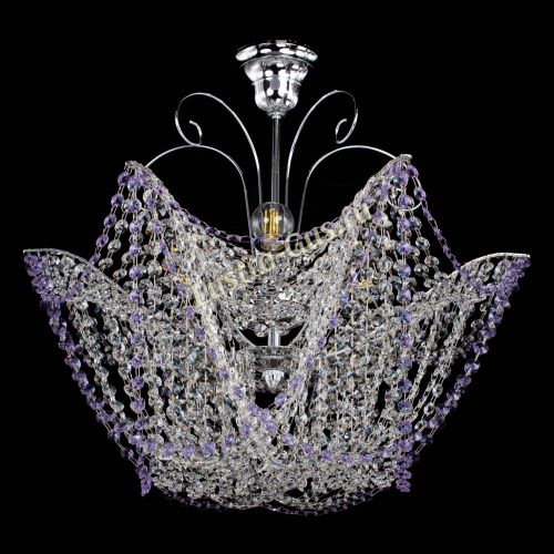 Люстра Орхидея №3 фиолетовая в Самаре Гусь Хрустальный
