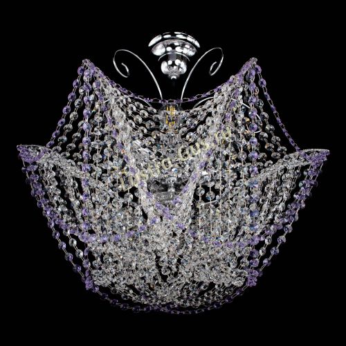 Люстра Орхидея №3 фиолетовая в Самаре Гусь Хрустальный