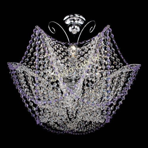 Люстра Орхидея №3 фиолетовая в Самаре Гусь Хрустальный