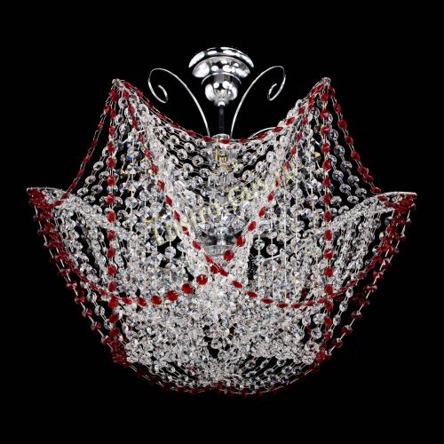 Люстра Орхидея №3 красная в Самаре Гусь Хрустальный