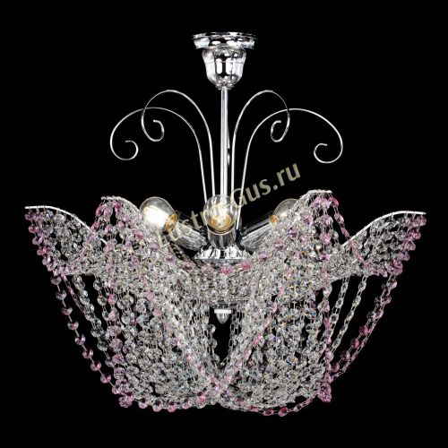 Люстра Орхидея №3 розовая в Самаре Гусь Хрустальный