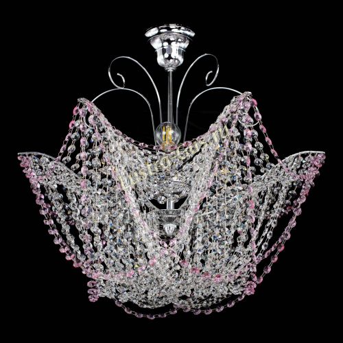 Люстра Орхидея №3 розовая в Самаре Гусь Хрустальный