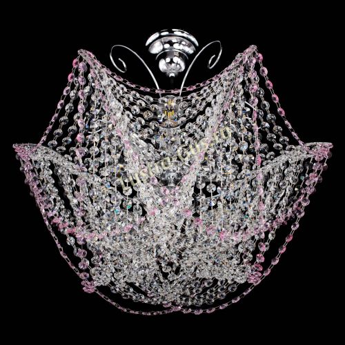 Люстра Орхидея №3 розовая в Самаре Гусь Хрустальный