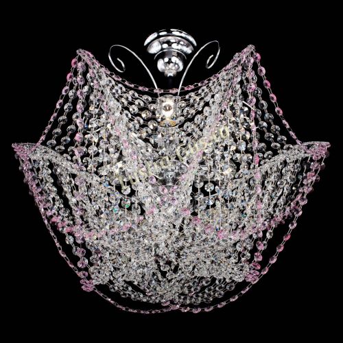 Люстра Орхидея №3 розовая в Самаре Гусь Хрустальный