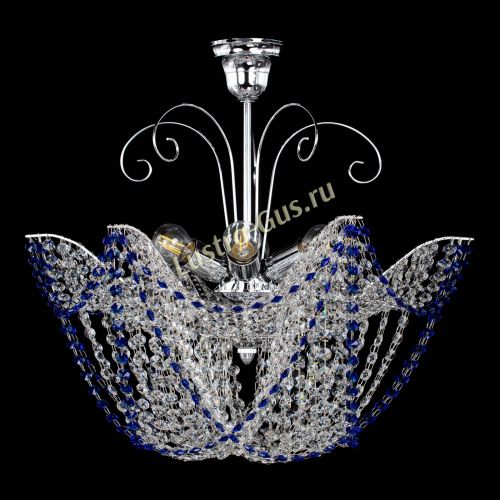 Люстра Орхидея №3 синяя в Самаре Гусь Хрустальный