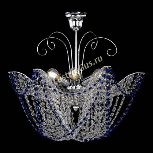 Люстра Орхидея №3 синяя в Самаре Гусь Хрустальный