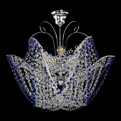 Люстра Орхидея №3 синяя в Самаре Гусь Хрустальный