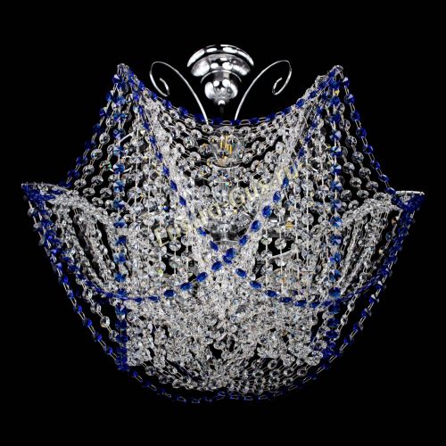 Люстра Орхидея №3 синяя в Самаре Гусь Хрустальный