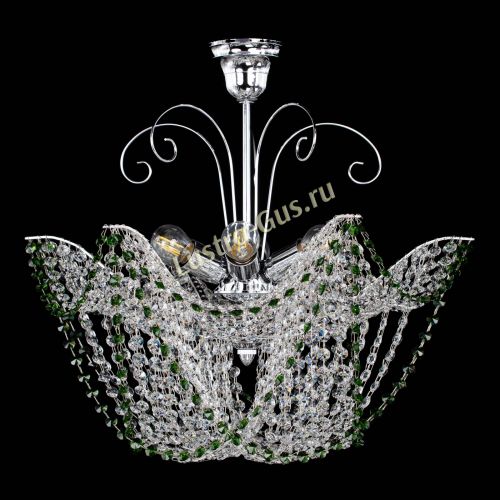 Люстра Орхидея №3 зеленая в Самаре Гусь Хрустальный