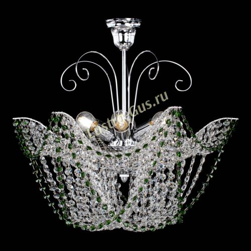 Люстра Орхидея №3 зеленая в Самаре Гусь Хрустальный