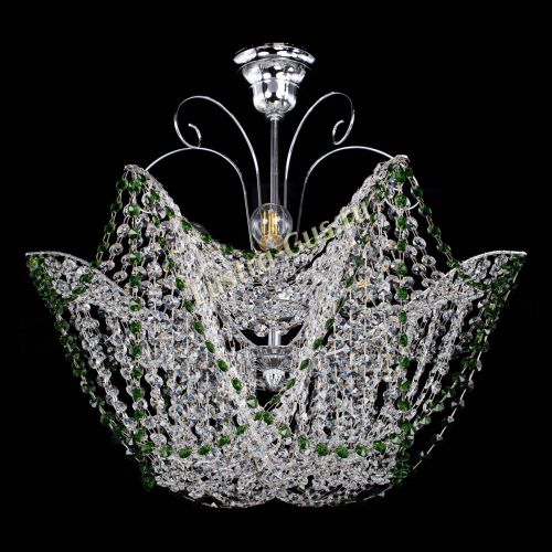 Люстра Орхидея №3 зеленая в Самаре Гусь Хрустальный