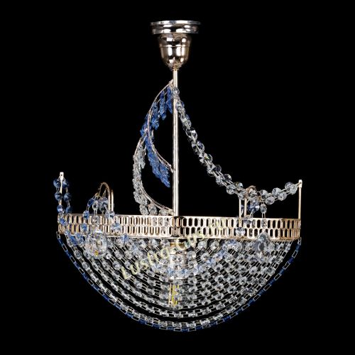 Люстра Парусник №1 синий в Самаре Гусь Хрустальный