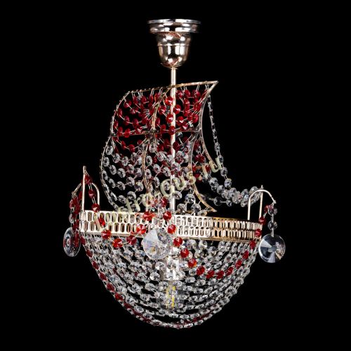 Люстра Парусник №1 красный в Самаре Гусь Хрустальный