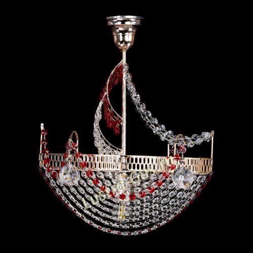Люстра Парусник №1 красный в Самаре Гусь Хрустальный