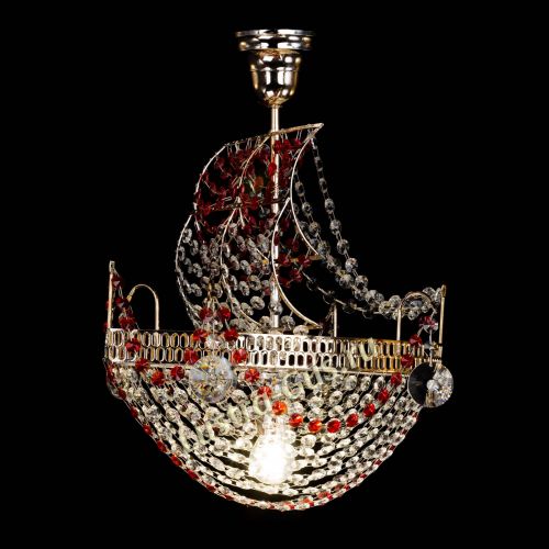 Люстра Парусник №1 красный в Самаре Гусь Хрустальный