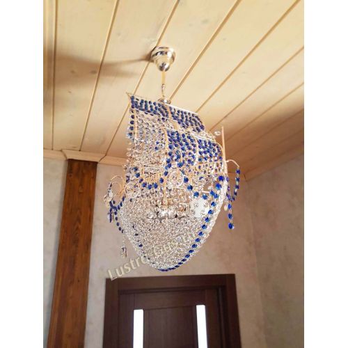 Люстра Парусник №1 синий в Самаре Гусь Хрустальный