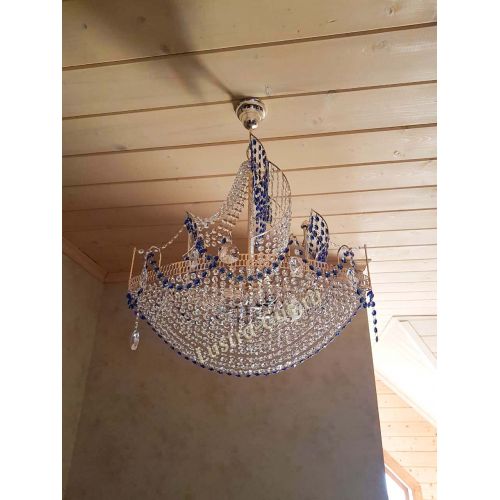 Люстра Парусник №1 синий в Самаре Гусь Хрустальный