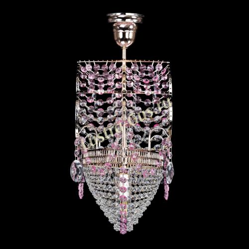 Люстра Парусник №1 розовый в Самаре Гусь Хрустальный