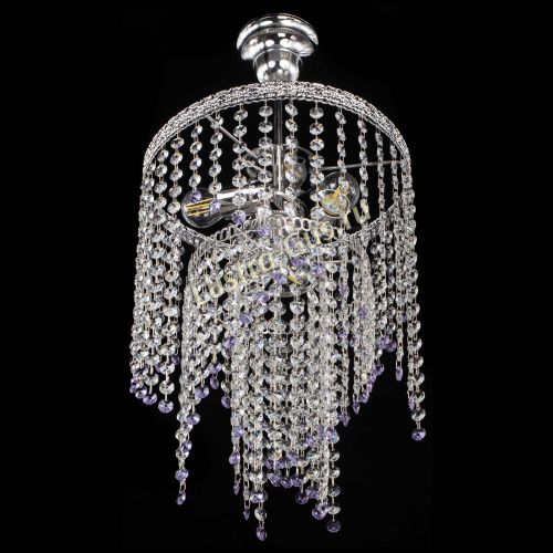 Люстра Токката Капель №3 фиолетовая в Самаре Гусь Хрустальный