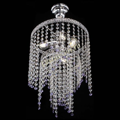 Люстра Токката Капель №3 фиолетовая в Самаре Гусь Хрустальный