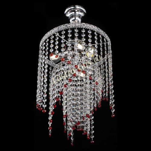 Люстра Токката Капель №3 красная в Самаре Гусь Хрустальный